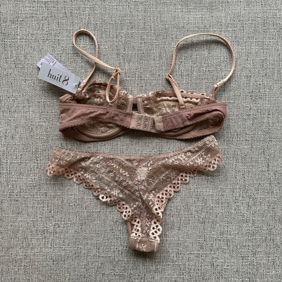 "French Kiss" by Huit Balconette Bra (32b) and Thong (S) - NWT - Picture 8 of 8